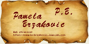 Pamela Brzaković vizit kartica